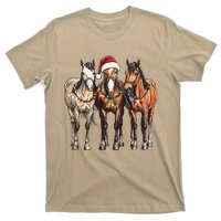 Trio Of Horses Christmas Horse Cowboy Xmas Western Country T-Shirt