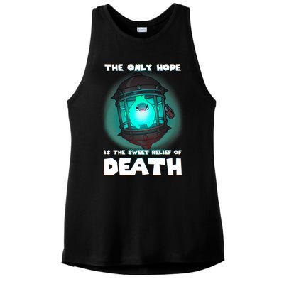 The Only Hope Is The Sweet Relief Of Death Luma Star Ladies PosiCharge Tri-Blend Wicking Tank