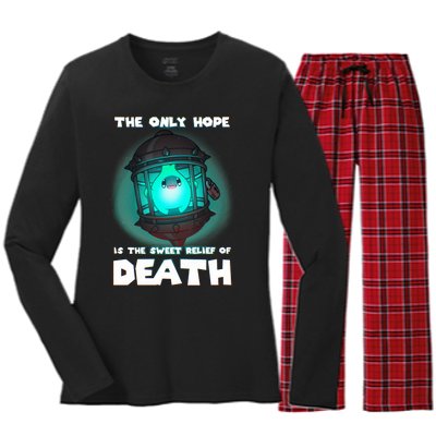 The Only Hope Is The Sweet Relief Of Death Luma Star Women's Long Sleeve Flannel Pajama Set 