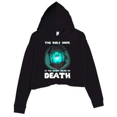 The Only Hope Is The Sweet Relief Of Death Luma Star Crop Fleece Hoodie