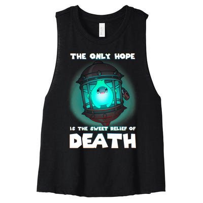 The Only Hope Is The Sweet Relief Of Death Luma Star Women's Racerback Cropped Tank