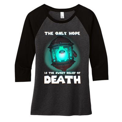 The Only Hope Is The Sweet Relief Of Death Luma Star Women's Tri-Blend 3/4-Sleeve Raglan Shirt