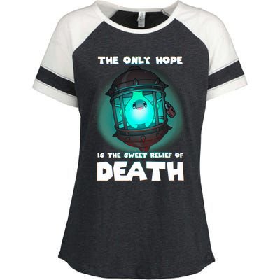 The Only Hope Is The Sweet Relief Of Death Luma Star Enza Ladies Jersey Colorblock Tee