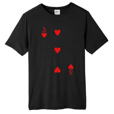 Three Of Hearts Deck Of Cards Playing Cards Halloween Poker Tall Fusion ChromaSoft Performance T-Shirt