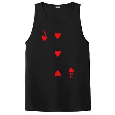 Three Of Hearts Deck Of Cards Playing Cards Halloween Poker PosiCharge Competitor Tank