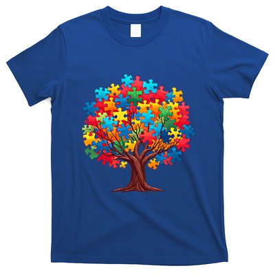 Tree Of Hope Autism Awareness Funny Support Puzzle Great Gift T-Shirt
