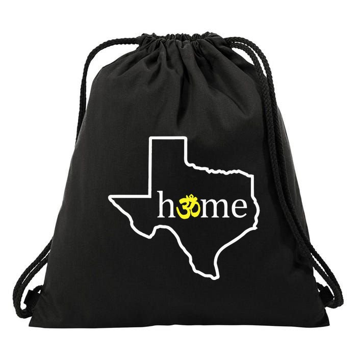 Texas Om Home Drawstring Bag
