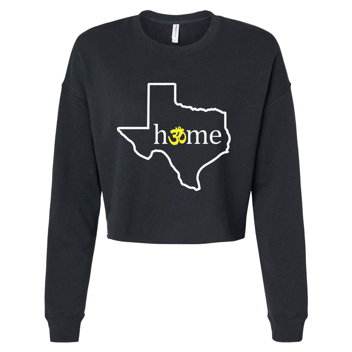 Texas Om Home Cropped Pullover Crew