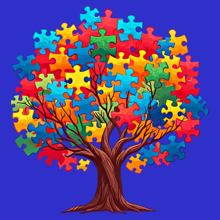 Tree Of Hope Autism Awareness Funny Support Puzzle Great Gift Zip Tote Bag