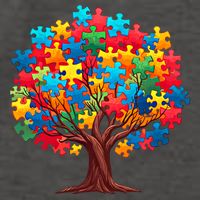 Tree Of Hope Autism Awareness Funny Support Puzzle Great Gift Vector Backpack