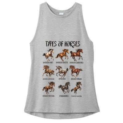 Types Of Horses Horse Breed Horseback Riding Ladies PosiCharge Tri-Blend Wicking Tank