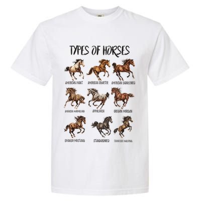 Types Of Horses Horse Breed Horseback Riding Garment-Dyed Heavyweight T-Shirt