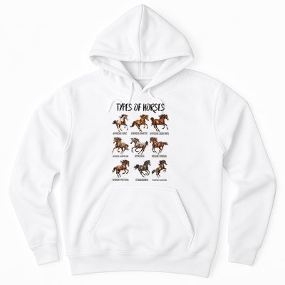 Types Of Horses Horse Breed Horseback Riding Hoodie