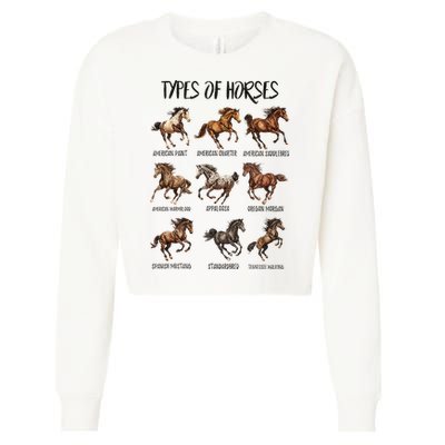 Types Of Horses Horse Breed Horseback Riding Cropped Pullover Crew