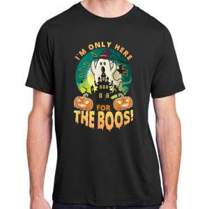 The Only Here For The Boos Cute Boo Ghost Funny Halloween Adult ChromaSoft Performance T-Shirt