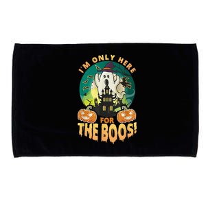 The Only Here For The Boos Cute Boo Ghost Funny Halloween Microfiber Hand Towel