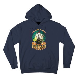 The Only Here For The Boos Cute Boo Ghost Funny Halloween Hoodie