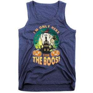 The Only Here For The Boos Cute Boo Ghost Funny Halloween Tank Top