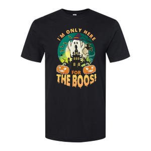 The Only Here For The Boos Cute Boo Ghost Funny Halloween Softstyle CVC T-Shirt