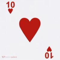 Ten Of Hearts Design Blackjack Cards Poker Flatbill Hat