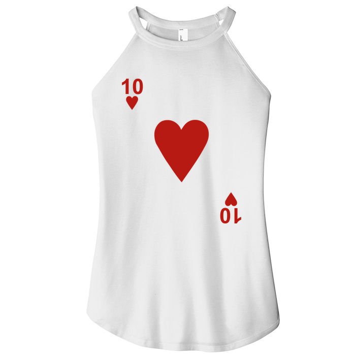 Ten Of Hearts Design Blackjack Cards Poker Women's Perfect Tri Rocker Tank