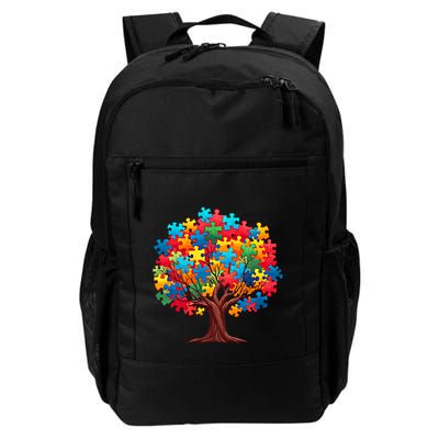 Tree Of Hope Autism Awareness Funny Support Puzzle Great Gift Backpack