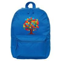 Tree Of Hope Autism Awareness Funny Support Puzzle Great Gift 16 in Basic Backpack