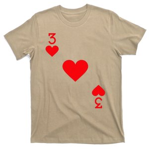 Three of Hearts Costume Halloween Deck of Cards T-Shirt