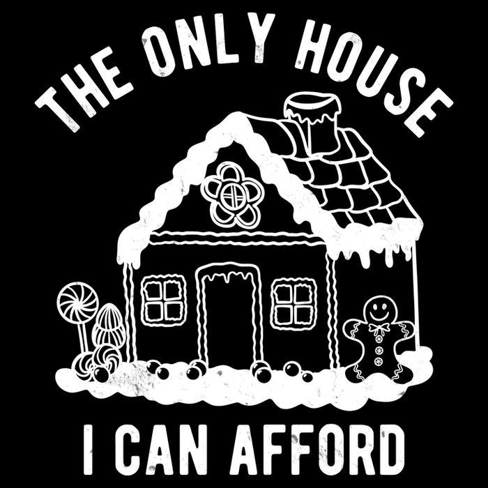 The Only House I Can Afford Funny Gingerbread Christmas Flatbill Hat