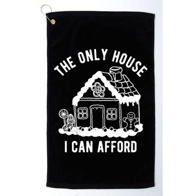 The Only House I Can Afford Funny Gingerbread Christmas Golf Towel