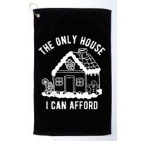 The Only House I Can Afford Funny Gingerbread Christmas Golf Towel