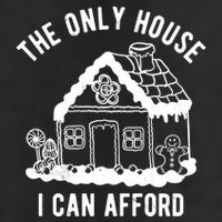 The Only House I Can Afford Funny Gingerbread Christmas Golf Towel