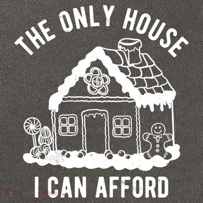 The Only House I Can Afford Funny Gingerbread Christmas Cotton Canvas Backpack