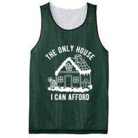 The Only House I Can Afford Funny Gingerbread Christmas Mesh Reversible Basketball Jersey Tank