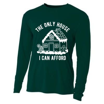 The Only House I Can Afford Funny Gingerbread Christmas Cooling Performance Long Sleeve Crew