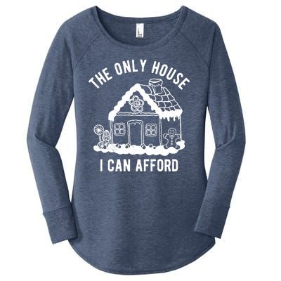 The Only House I Can Afford Funny Gingerbread Christmas Women's Perfect Tri Tunic Long Sleeve Shirt