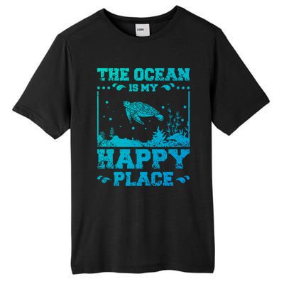 The Ocean Is My Happy Place Gift Tall Fusion ChromaSoft Performance T-Shirt