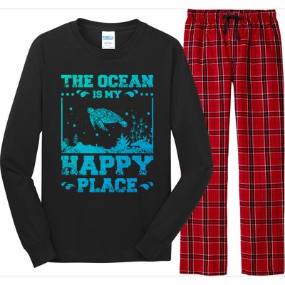 The Ocean Is My Happy Place Gift Long Sleeve Pajama Set