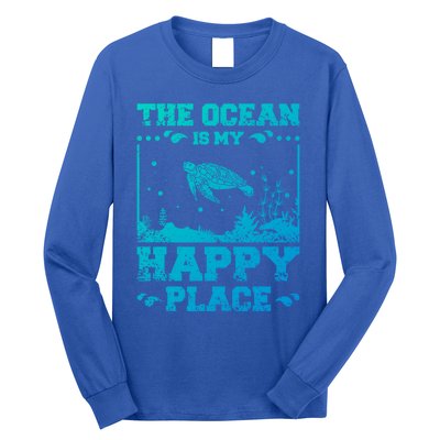 The Ocean Is My Happy Place Gift Long Sleeve Shirt