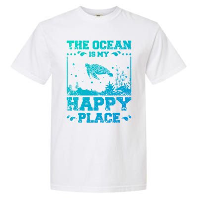 The Ocean Is My Happy Place Gift Garment-Dyed Heavyweight T-Shirt