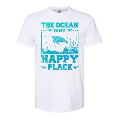 The Ocean Is My Happy Place Gift Softstyle CVC T-Shirt