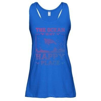 The Ocean Is My Happy Place Gift Ladies Essential Flowy Tank