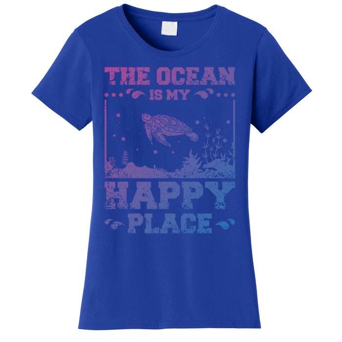 The Ocean Is My Happy Place Gift Women's T-Shirt