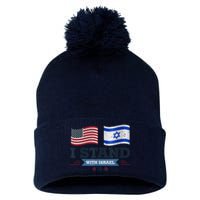 The Original I Stand With Israel, Israel USA Shirt 2 Pom Pom 12in Knit Beanie