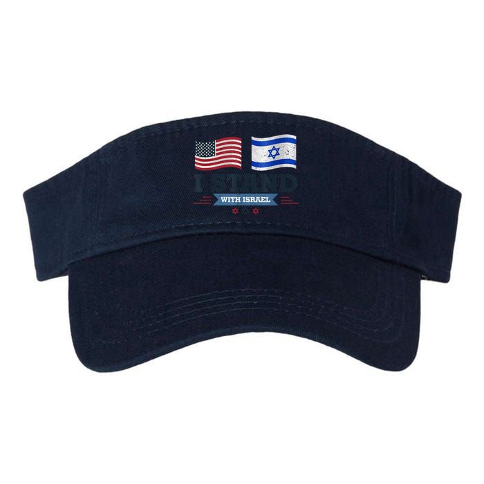 The Original I Stand With Israel, Israel USA Shirt 2 Valucap Bio-Washed Visor