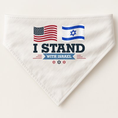 The Original I Stand With Israel Israel Usa USA-Made Doggie Bandana