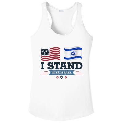The Original I Stand With Israel Israel Usa Ladies PosiCharge Competitor Racerback Tank