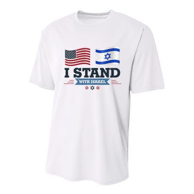 The Original I Stand With Israel Israel Usa Youth Performance Sprint T-Shirt