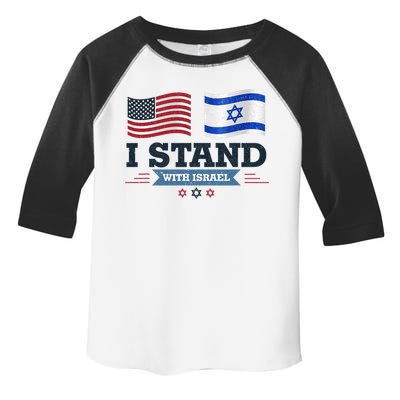 The Original I Stand With Israel Israel Usa Toddler Fine Jersey T-Shirt