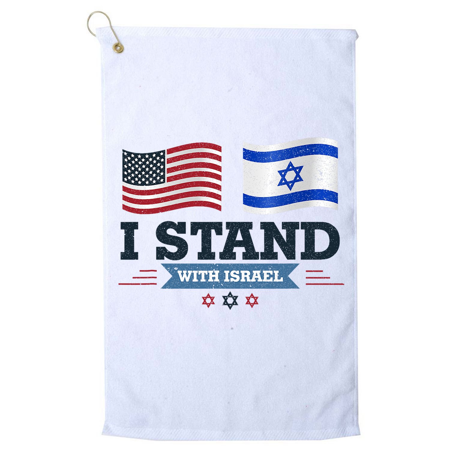 The Original I Stand With Israel Israel Usa Golf Towel